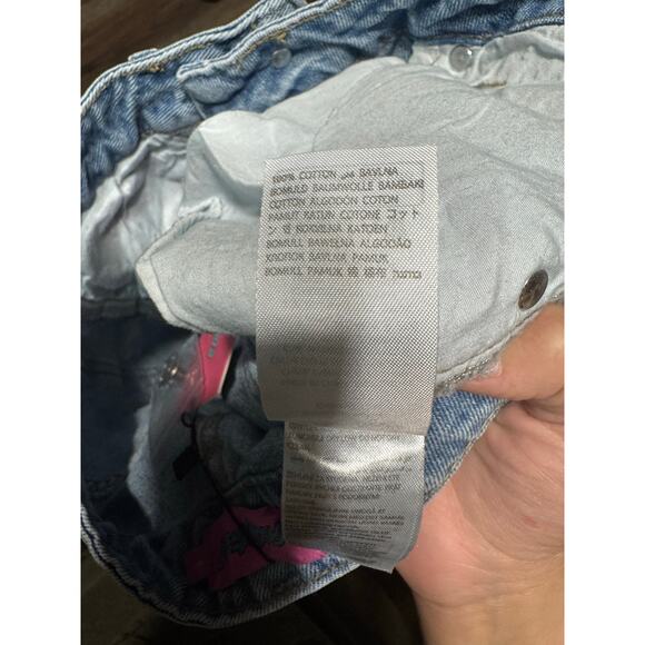 58. EDIKTED | NEW W/ Tag Lori High-Rise Wide Leg Jeans Blue Size Small - Picture 4 of 5